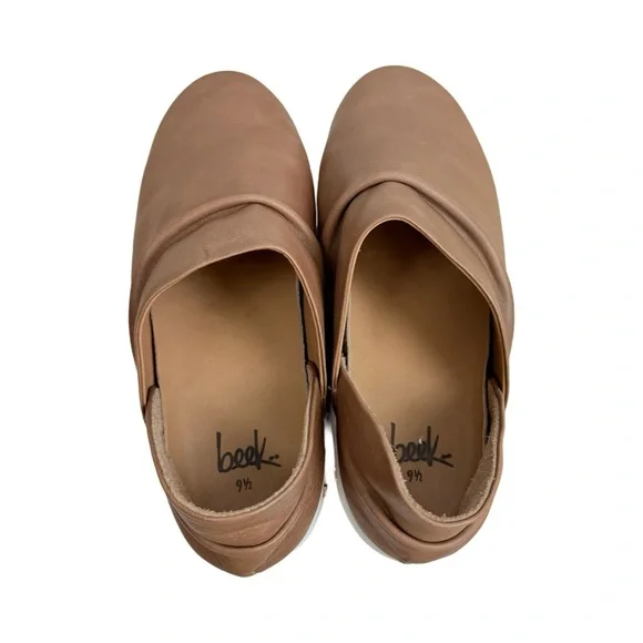 Beek Jay Slip On Leather Tan Sneaker - Picture 6 of 9